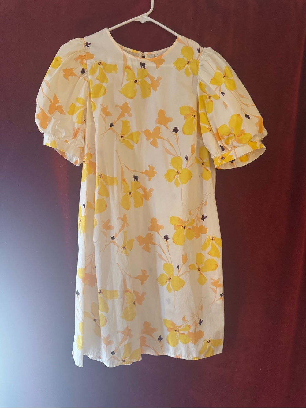 a new day Yellow Floral Puff-Sleeve Dress